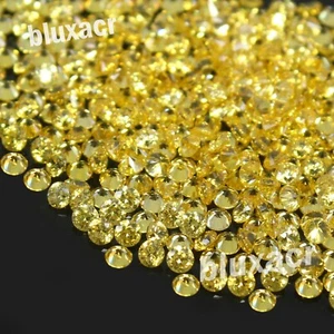 10 Pc Wholesale Lot VVS1 1.80 mm Round Canary Yellow Color Diamond Brilliant Cut - Picture 1 of 9