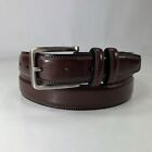 Brown Laminated Leather Dress Belt - Men's Size 38/95