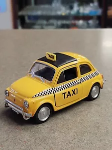 Fiat Nuova 500 Legendary Italian Taxi Diecast Yellow 1:34 Welly - 3 Available - Picture 1 of 16