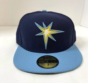 Tampa Bay Rays MLB NE "Diamond Era" 2016 Fitted Hat Navy/Light Blue - Picture 1 of 5