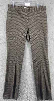 Calça Tahari tamanho 10 Arthur S Levine Kenneth bege acastanhado preta roupa de escritório - Imagem 1 de 4