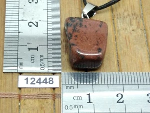 Pendentif OBSIDIENNE MAHOGANY + cordon reglable mineraux pierre lithotherapie - Picture 1 of 1