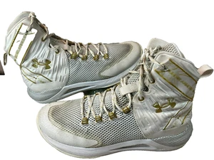 Under Armour HOVR Highlight Ace Sz 11 Womens Volleyball Shoe White Metallic Gold - Picture 1 of 10
