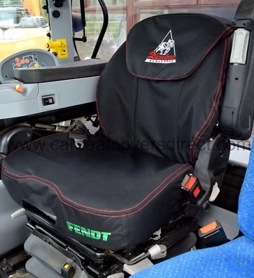 Fendt Dieselross Driver + Passenger Black Heavy Duty Waterproof Seat Covers - Image 1 of 4