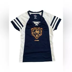 Maglia donna Majestic Chicago Bears con paillettes - Foto 1 di 5