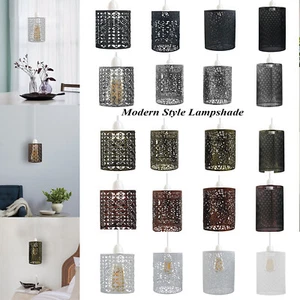 MODERNER TROMMELSTIL LICHTLAMPE SCHATTEN DECKENANHÄNGER METALL EINFACHE PASSFORM METALLKÄFIG NEU - Bild 1 von 147