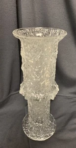 IIttala Timo Sarpaneva Finnland Krokus schwer strukturiert Kunstglas Vase signiert TS - Bild 1 von 6