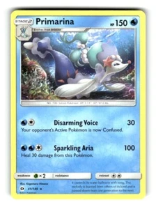 Pokemon Sun & Moon Primarina 41/149 LP - Picture 1 of 4