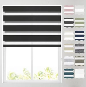 QUALITY Day and Night Roller Blinds - Various Colours & Designs - Picture 1 of 84