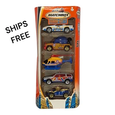 Matchbox Police Squad 5 Pack (2014) Chopper Wheels Collectible Rare NEW - Image 1 of 4