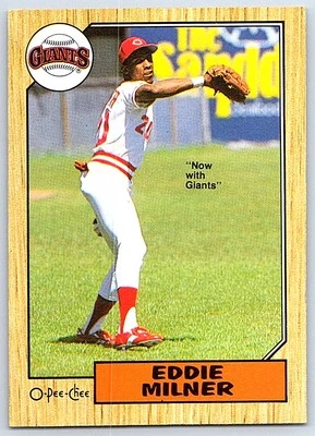 1987 O-Pee-Chee Eddie Milner San Francisco Giants #253 - Image 1 of 2