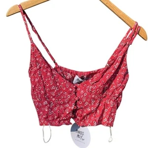 Top donna Princess Polly 4 bottoni davanti nuovo con etichette rosso country western cottage - Foto 1 di 5