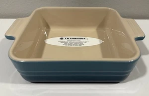 Le Creuset quadratische Schale 14 cm Steinzeug marine blau Backen - Bild 1 von 3
