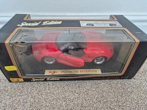 1/18 Maisto - Porsche Boxster Rojo Edición Especial Modelo Fundido Coche Nuevo - Imagen 1 de 7