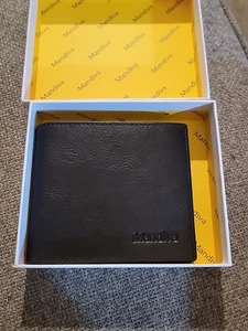 Cartera Mandiva delgada plegable para hombre-cuero genuino bloqueo RFID 10 ranuras para tarjetas - Imagen 1 de 4