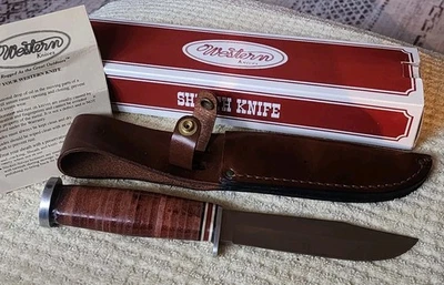 NUEVO DE COLECCIÓN WESTERN OLD TIMER WL71 CUCHILLO APILADO MANGO DE CUERO FUNDA CAJA L@@K Foto 1 de 4