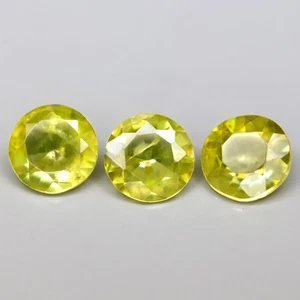 1.31Ct. Natural Sphene Yellowish Green Round Untreated Madagascar Charming! - Picture 1 of 7