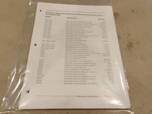 WISCONSIN ALTERNATORS PARTS CATALOG - Picture 1 of 1