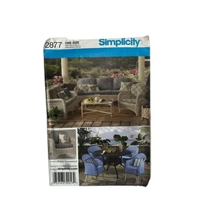 Simplicity 2877 Home Decor Pattern Cushions Chair Cover Throw Pillows UNCUT - Picture 1 of 3
