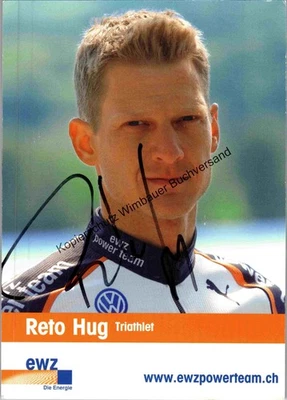 Original Autogramm Reto Hug Triathlon /// Autograph signiert signed signe 353700 - Bild 1 von 2