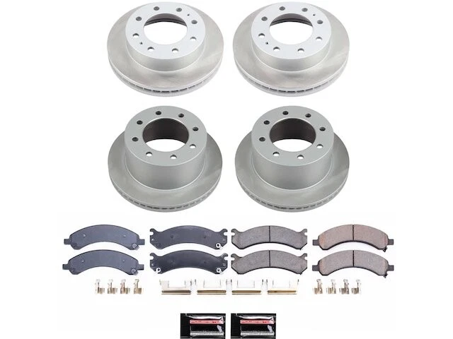 Front and Rear Brake Pad and Rotor Kit For 2003-2008 GMC Savana 3500 RJ942TH - Imagem 1 de 1