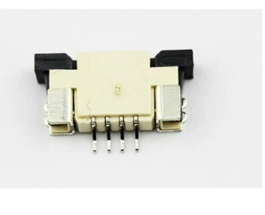 10pcs FFC FPC 4-pin 1.0mm 1mm Pitch Ribbon Flat Connector Socket ZIF HDD - Picture 1 of 1