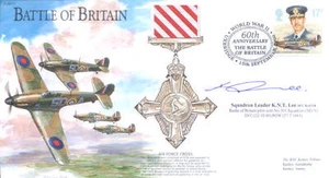 Cubierta BB13 RAF firmada Segunda Guerra Mundial BoB 501 Sqn Batalla de Gran Bretaña as Ojo de Halcón LEE DFC - Imagen 1 de 1