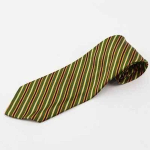J. Crew Green and Gold Stripe Necktie Classic Neck Tie - Picture 1 of 5