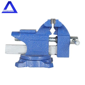 4,5" schwerer Schraubstock mit Amboss drehbar verriegelbare Basis Tischplatte Klemme Neu - Bild 1 von 10