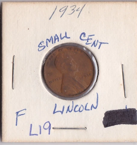1934 Lincoln Cent L19 Cover