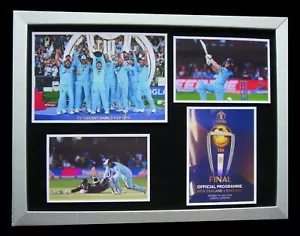 ENGLAND CRICKET FINAL DE LA COPA MUNDIAL 2019 CALIDAD LTD PANTALLA ENMARCADA + ENVÍO GLOBAL RÁPIDO - Imagen 1 de 7
