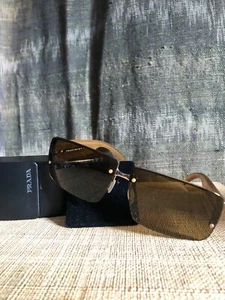 Prada Sunglasses Model: SPR 58B 64 6AT-3N1 Gold w/Case Vintage Luxury Designer - Picture 1 of 15