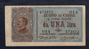 1 lira vittorio emanuele III° 02 09 1914 q.spl LOTTO 1481 - Picture 1 of 1
