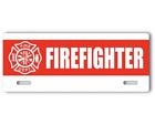 Firefighter License Plate Topper stripe aluminum novelty fire department sign 