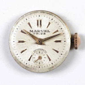 MARVEL 17 Jewels 19,5mm Movimento e Quadrante Orologio Donna Funzionante Working - Picture 1 of 6