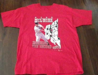  XL St. Louis Cardinals McGuire T Shirt Adult Fruit of Loom Record 61 MLBPA Mark - Image 1 of 4