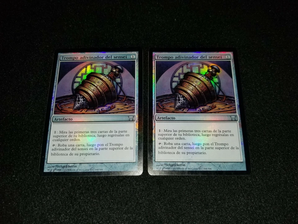 MTG 1x Champions of Kamigawa uncommon MP Spanish FOIL Sensei's Divining Top - Image 1 of 2
