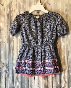 OshKosh Youth Girls SS Floral Flowy Top Shirt Size 4 100% Viscose - Picture 1 of 7