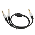 6.35mm To Dual 6.35mm Y Splitter Cable Male To Male 1/4 Inch Stereo Cable F FBM