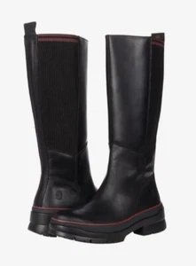 Timberland Bota Alta Impermeable Cremallera Lateral Malynn Negro Rojo Cuero NUEVO Mujer 6 - Imagen 1 de 11