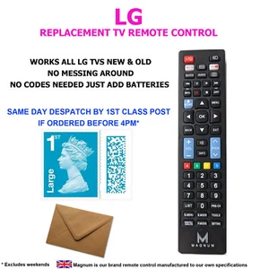 LG TV REMOTE CONTROL REPLACEMENT THAT WORKS EVERY LG TV QUALITY BUY NOT A CHEAPY - Picture 1 of 10