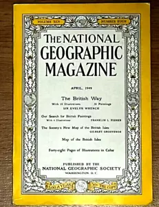 1949 National Geographic Magazine April Issue - The British Way - No Maps - Picture 1 of 12