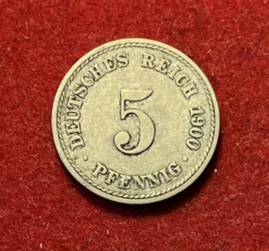 Germany 5 Pfennig 1900 A Copper-Nickel Coin KM#11 T5831 - Picture 1 of 2