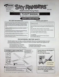 RC Plane Aircraft Airplane Instruction Manual Estes Sky Ranger - Picture 1 of 2