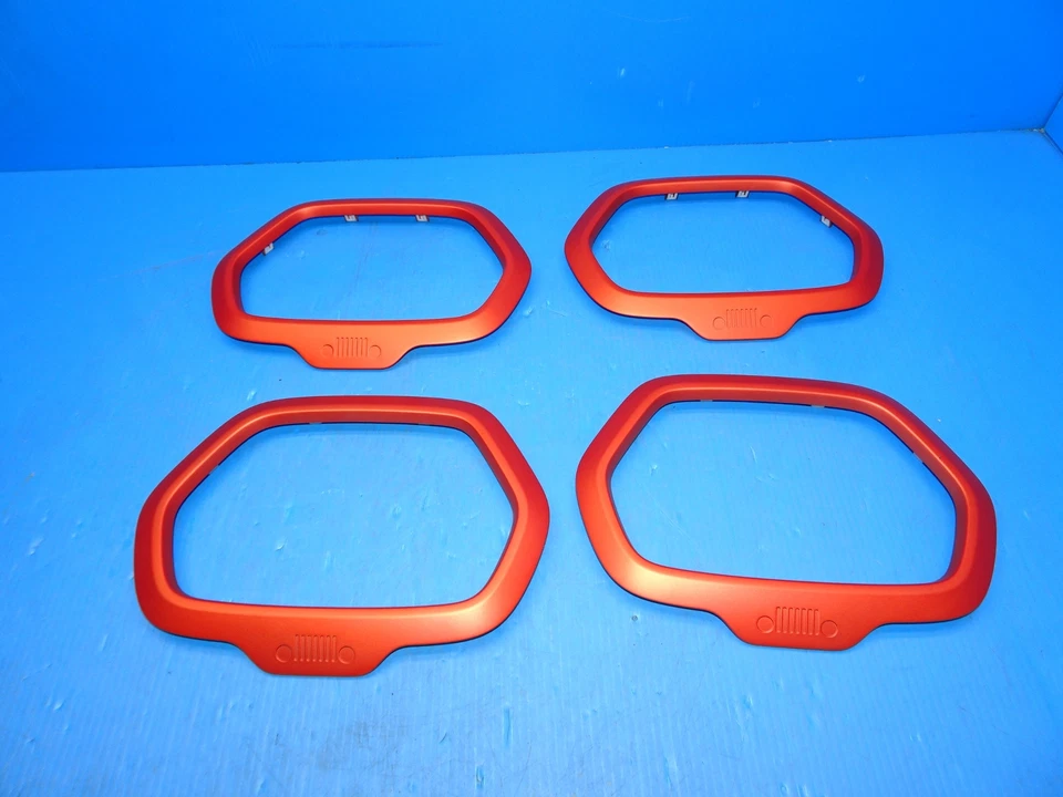 15 16 17 18 JEEP RENEGADE ДВЕРНАЯ ПАНЕЛЬ ДИНАМИК ОТДЕЛКА ОБОДКИ РАМЫ КРАСНЫЙ АНОДИРОВАННЫЙ - Изображение 1 из 4