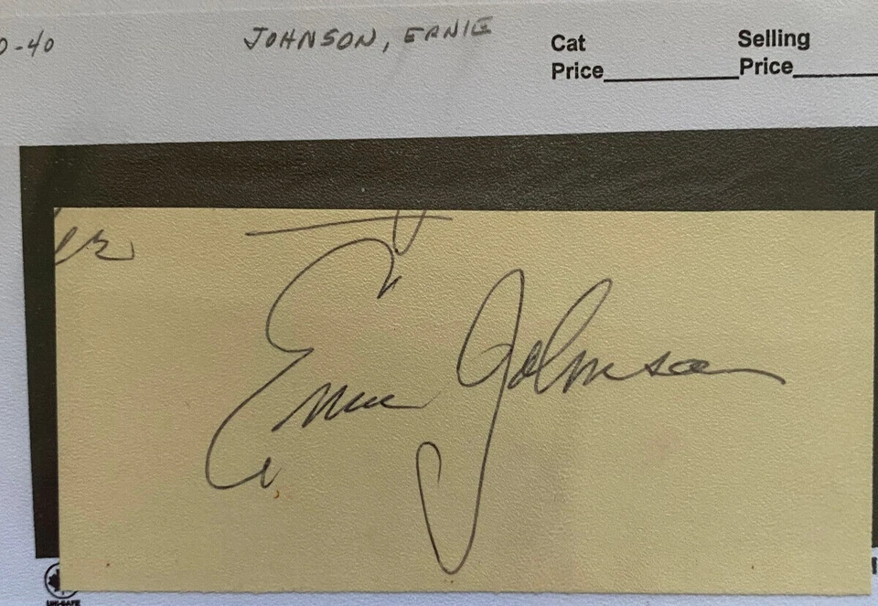 Ernie Johnson ( Pitcher ) Baseball - original Autogramm - Größe 11 x 5 cm - Bild 1 von 1