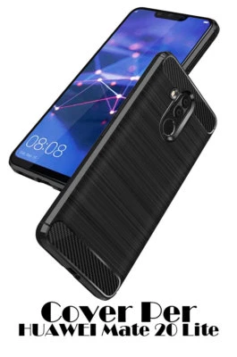 Cover custodia case PER HUAWEI Mate 20 Lite COPERTURA Bordo nero TPU silicone - Immagine 1 di 4