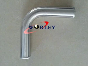 2" inch 51mm OD 90 Degree Elbow Aluminum Turbo Intercooler Pipe Length 600mm - Picture 1 of 5