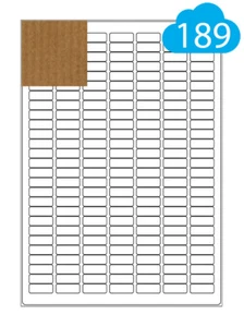 189 Brown Kraft Rectangle Paper Labels A4 Sheet Laser Inkjet Printer Sticker - Picture 1 of 2