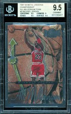 1997 Metal Universe Championship MICHAEL JORDAN All Millennium Team #5 BGS 9.5